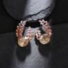 Fashion Alloy Geometric Earrings With Rhinestones For Women Fall