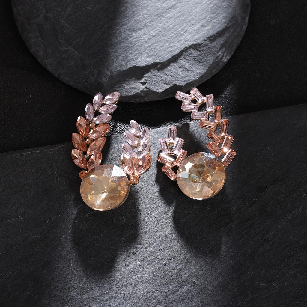 Fashion Alloy Geometric Earrings With Rhinestones For Women Fall