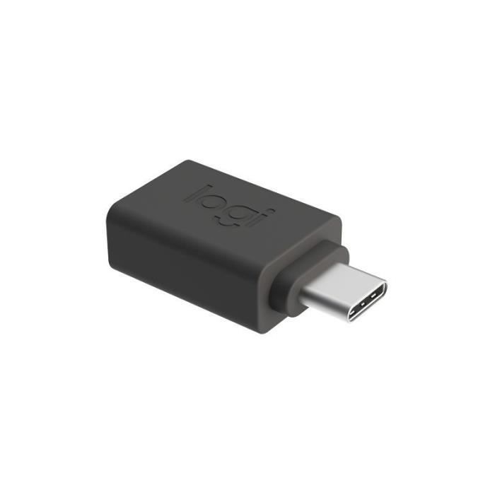Adaptateur USB-C vers USB-A - LOGITECH - 956-000005 - Couleur Graphite - Compact - Léger