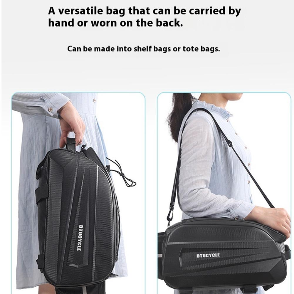 Bicycle Trunk Bag Waterproof Small Bicycle Rack Bag Zipper Closure Cycling Back Seat Cargo Bag for Outdoor Camping Hiking Sports