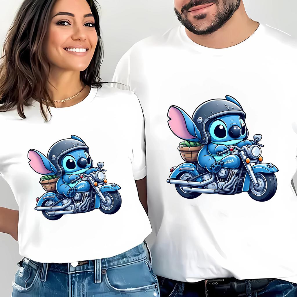 D06-85 MINISO 2026 Summer High-quality Printed Pure Cotton Shoulder Style Men's and Women's Round Neck Short Sleeved Couple T-shirt