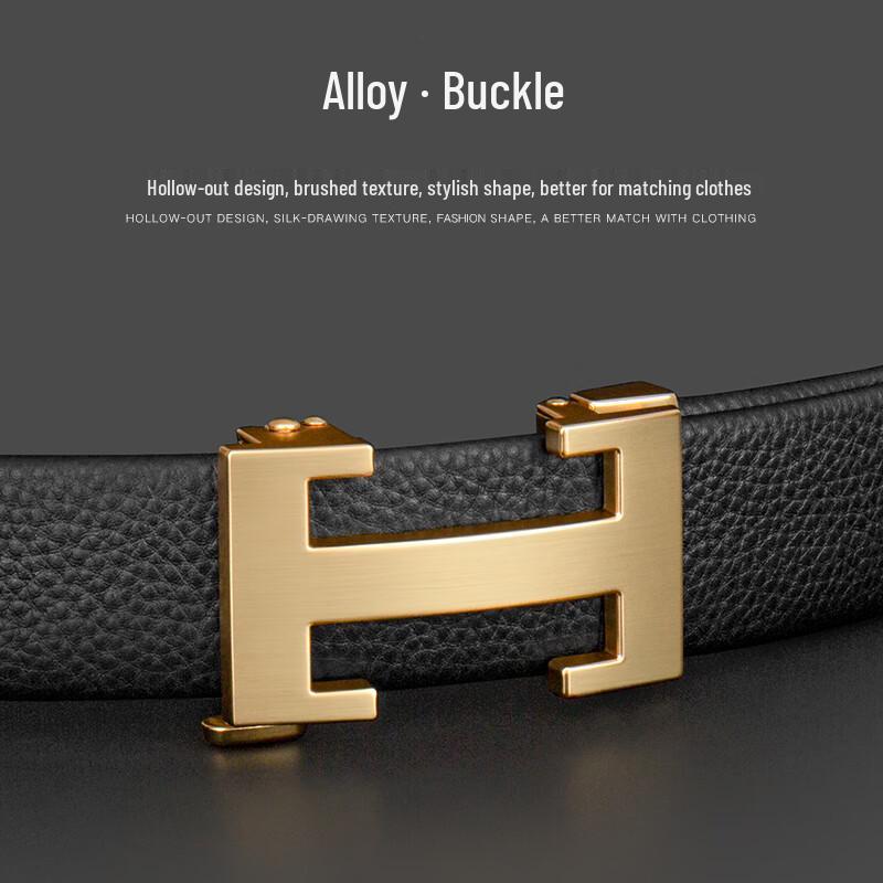 COW Heren Echt Leer Automatische Gesp Riem