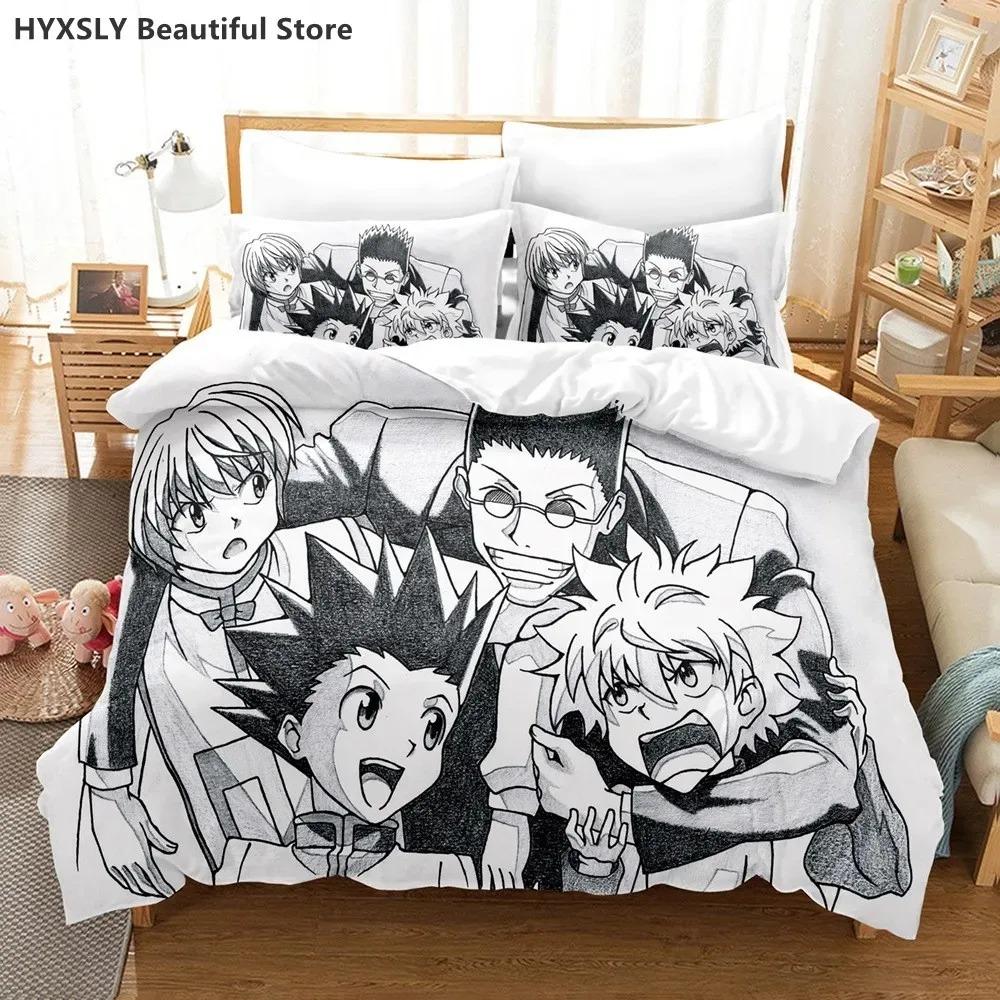 Hunter X Hunter 3D Bedding Set Japanese Anime Twin Queen King Quilt Cover Pillowcases Polyester For Boys