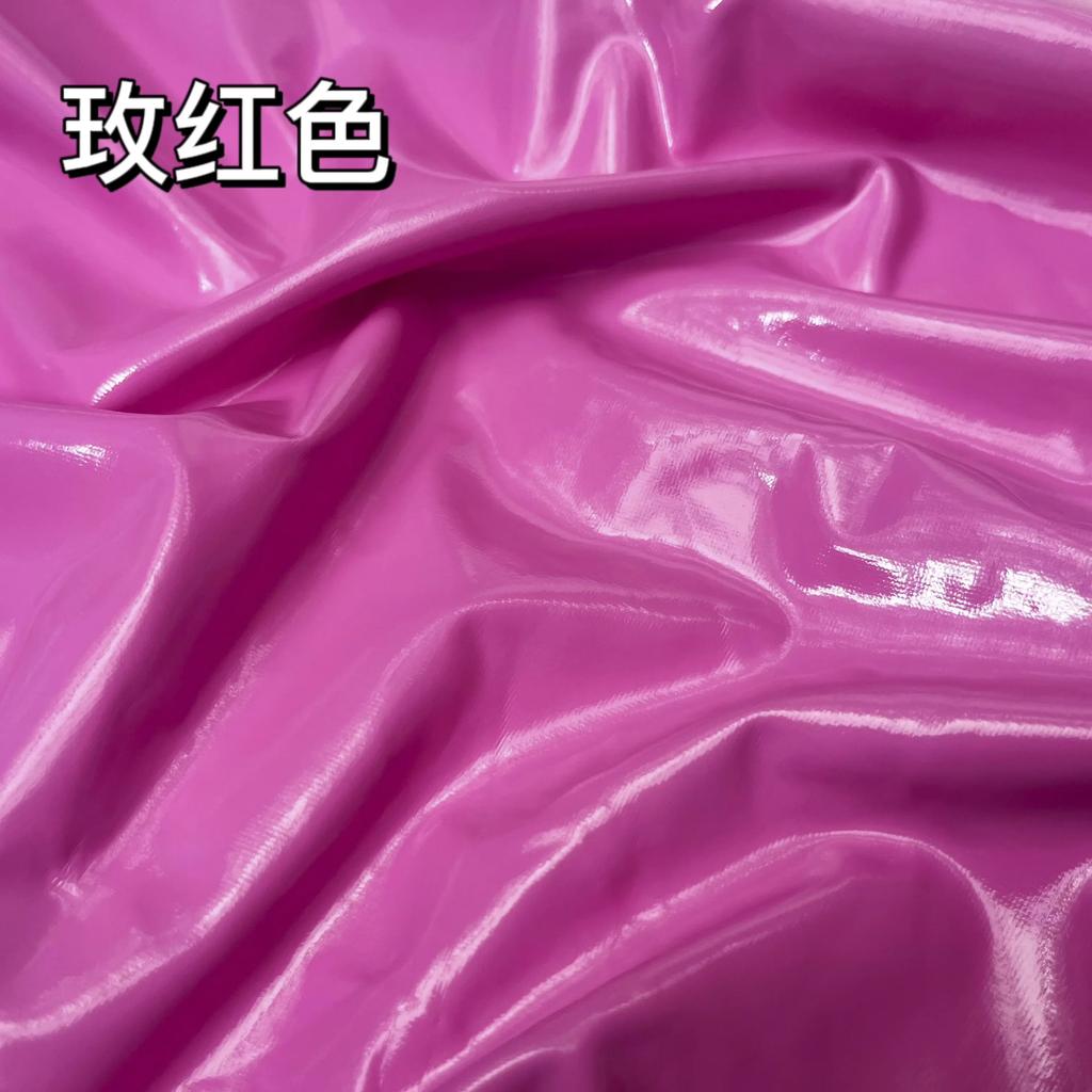 100x145cm Stretch Shiny Glossy Leather Fabric 100*145cm Solid Elastic Mirror Fabric For Clothes Dress Stage Costume DIY Sewing