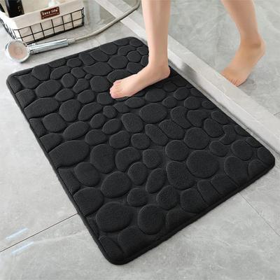 1 peça Tapete de Banho de Espuma de Memória, Veludo Coral Super Absorvente e Antiderrapante Tapete de Chão para Banheiro, Secagem Rápida, Lavável à Máquina