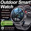 Ultra 1100Mah Battery Military Smart Watch Men 1.7" GPS Path 5ATM Waterproof Sports Compass LED Flashlight Smartwatch