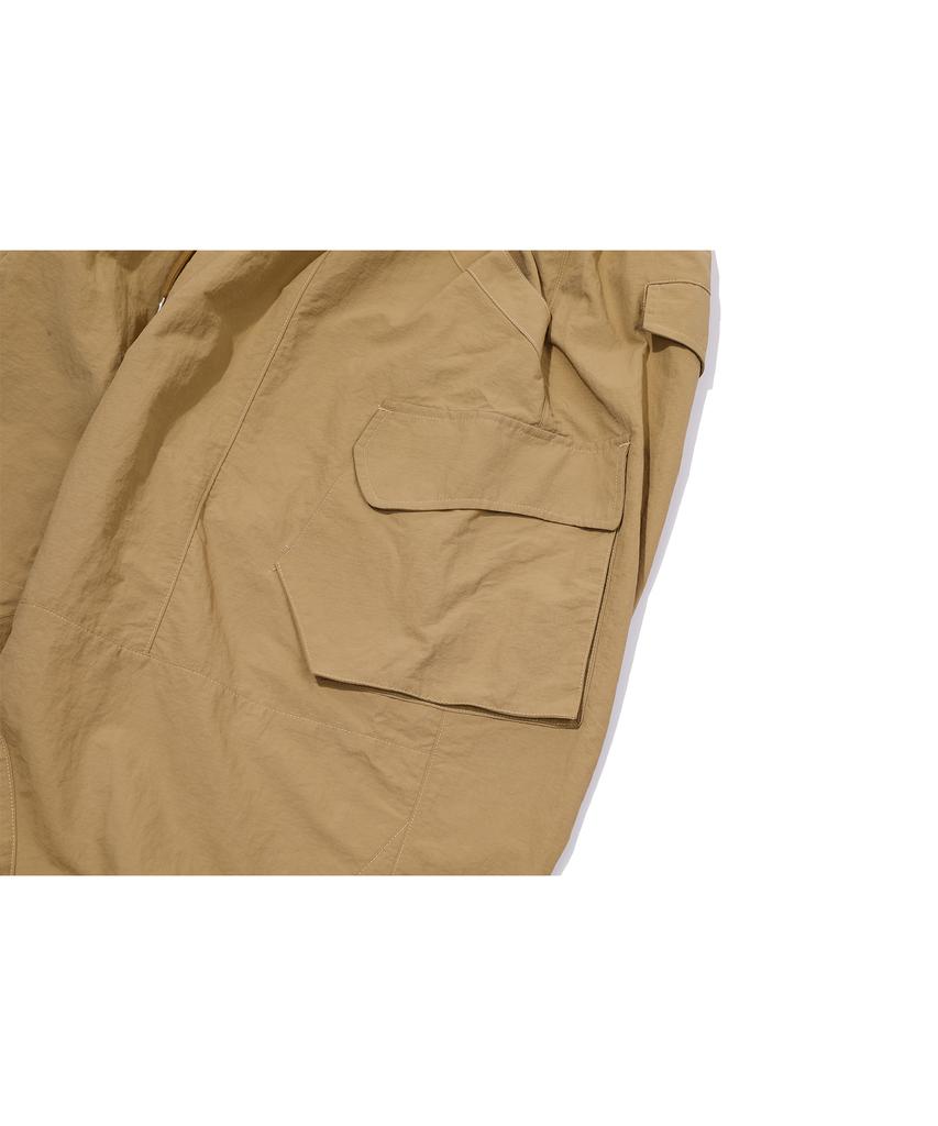 CPGN STUDIO Assassin Wide Nylon Cargo Pants Beige