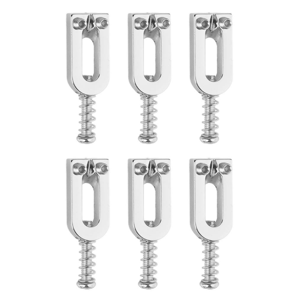 6Pcs Electric Guitar Tremolo Bridge Saddle U Shaped String Tuning Screw Saddle Accessory