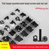 CM Black Flat Head Screw Nut Set for Electronics - Thin Head, Small Screws M2-M5