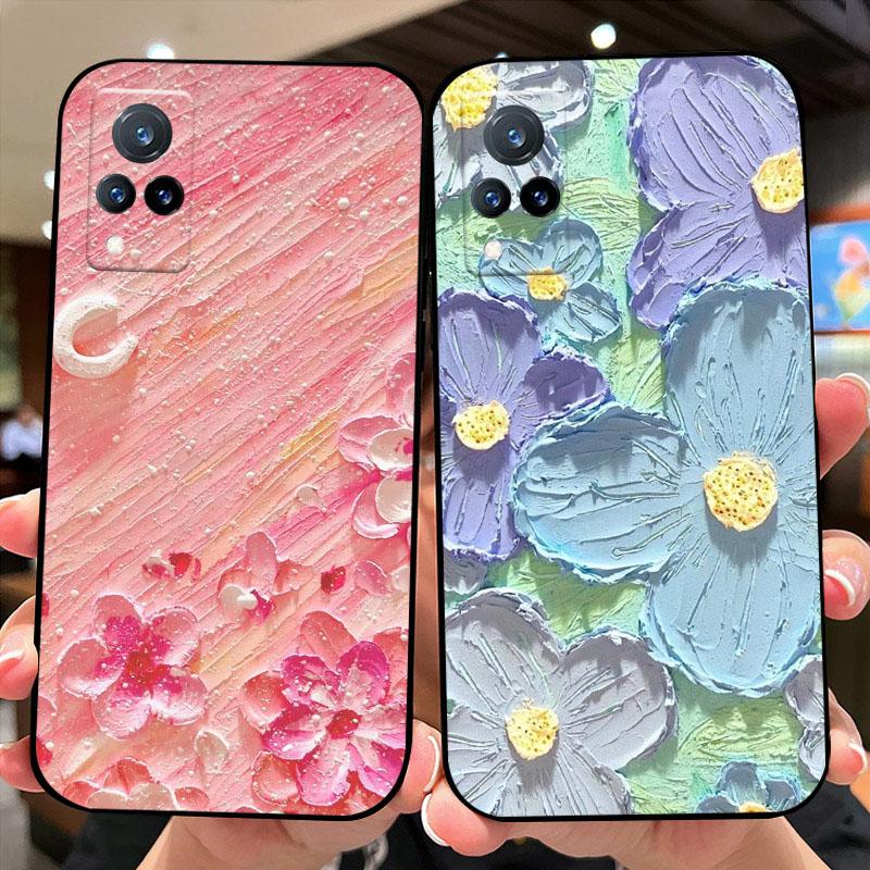 For Vivo V21 4G 5G Case V21s V2066 V2050 Cartoon Animal Soft Silicone TPU Phone Cover For V21e V2061 V2055 Shockproof Bumper