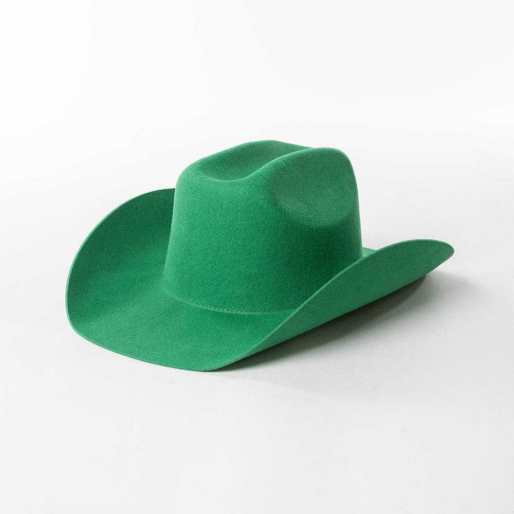 USPOP Chapeau de Cowboy 100% Laine Unisexe Chapeau Feutre à Large Bord Couleur Unie Style Fedora Classique Plusieurs Tailles S–XL Automne Hiver