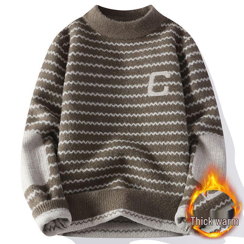 Herr Mink Cashmere Höghalsad Tröja - Vinter Förtjockad Stickad Trend