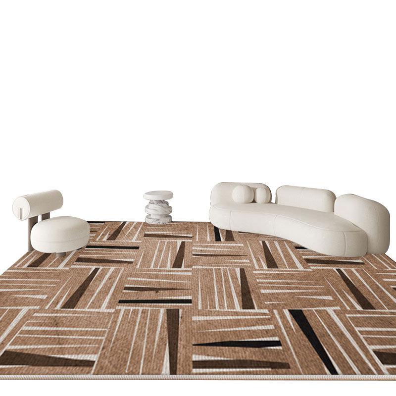 Luxury British Retro Non-Slip Living Room Carpet with High-End Loop Pile