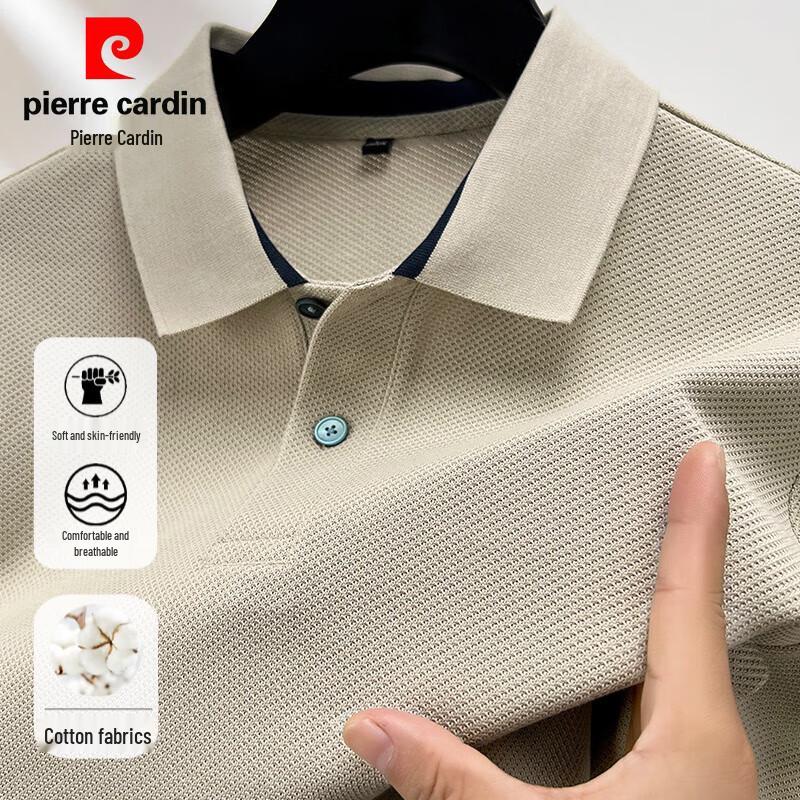 Мужская хлопковая рубашка-поло с длинным рукавом Pierre Cardin 100% хлопок 3XL