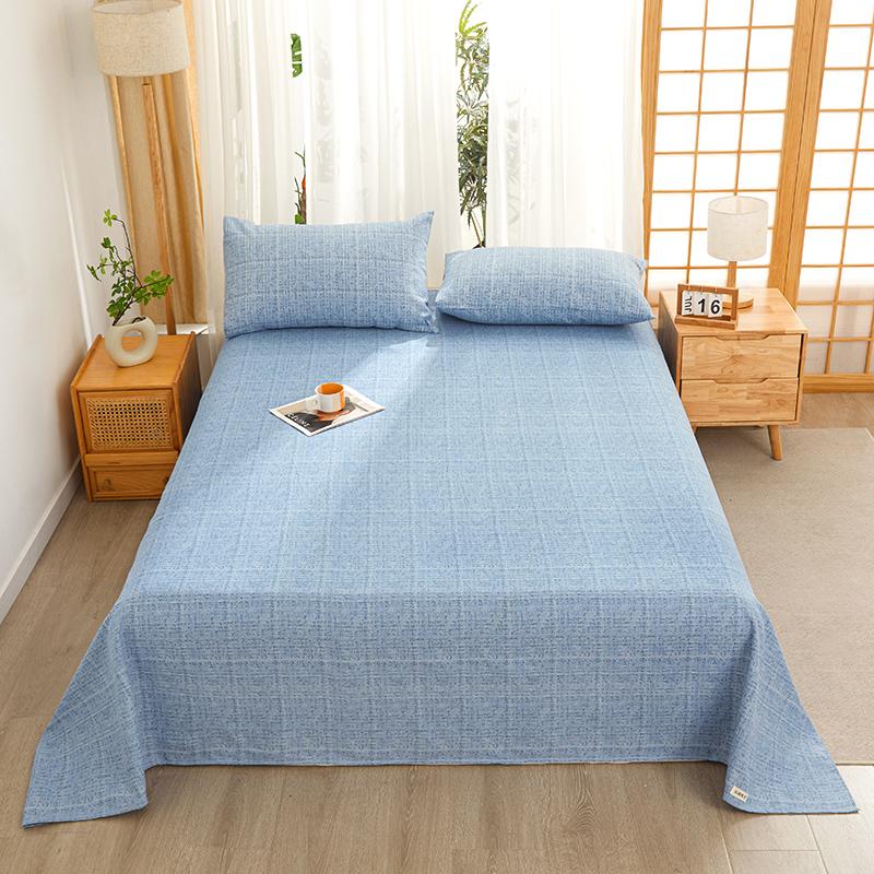 Cotton Thick Bed Flat Sheet for Double Bed Plain Top Sheets Single/Queen/King Flat Bedsheets Soft Home Bed Linen Sheets