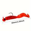 34pcs Metal Jig Head Fishing Hooks and Lures 17Pcs Complete Jig Head & Soft Bait Kit Metal Hooks with Silicone Grubs for Bass 260319