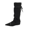 F708-2 Retro Pointed 2025 New Western Cowboy Boots But Knee Boots Versatile Stacking Boots Tall Boots Women