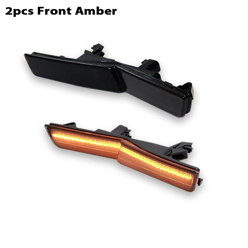 4pcs Car Lamp For 2015-2022 Dodge Challenger SRT Hellcat Widebody  Front & Rear Side Marker Lamps ,Turn Signal Parking