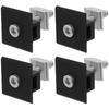 4Pcs Solar Panel Mid Clamps Aluminum Alloy Silver Pre-Drilled Holes Secure Mounting for Rv Boat Caravan Roof Ground Installation