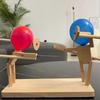 Handgefertigte Holz-Fechtpuppen - 2024 Neues Pop the Balloon-Spiel