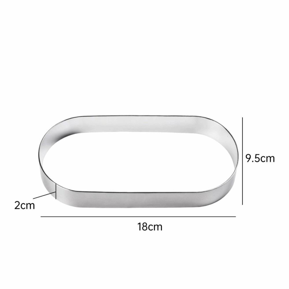 Stainless Steel Oval Cake Rings Multipurpose Cake Ring Molds  for Professional Pastry Baking