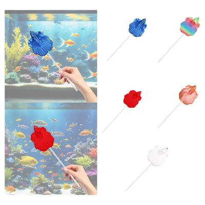 Betta Fish Training Wand Ornament Handmade Aquarium Accessory Fish Tank Decoration for Betta Fish Lovers