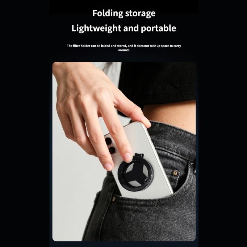 52mm Visual Glass CPL Polarizer Filter Magnetic Clip On Design Reduces Reflection Enhances Color for Photography