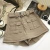 Workwear Denim Skirt Women's High-waist A-line Buttock Skirt Built In Shorts Streetwear Sexy Hottie New Fashion