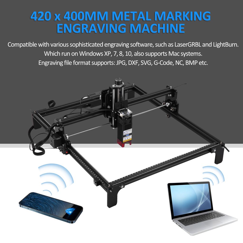 20W     Engraver Cutter 4240 CNC   Engraving    420x400mm Large Working Area 5000mW Optical Power Fixed   Compressed Spot High Preci