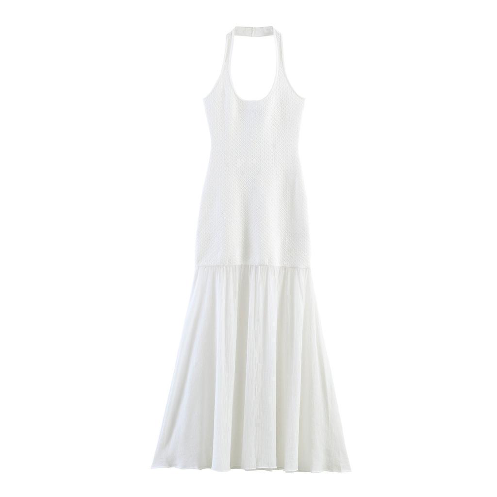 European and American style, new women's clothing, foreign style neck knitted splicing dress 4192070250