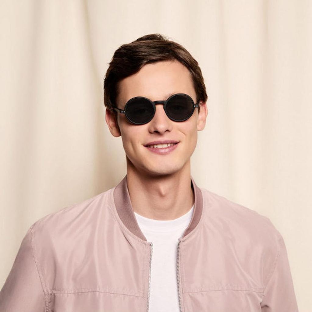 Sunglasses Round [Izipij] #G (Black/Gray)