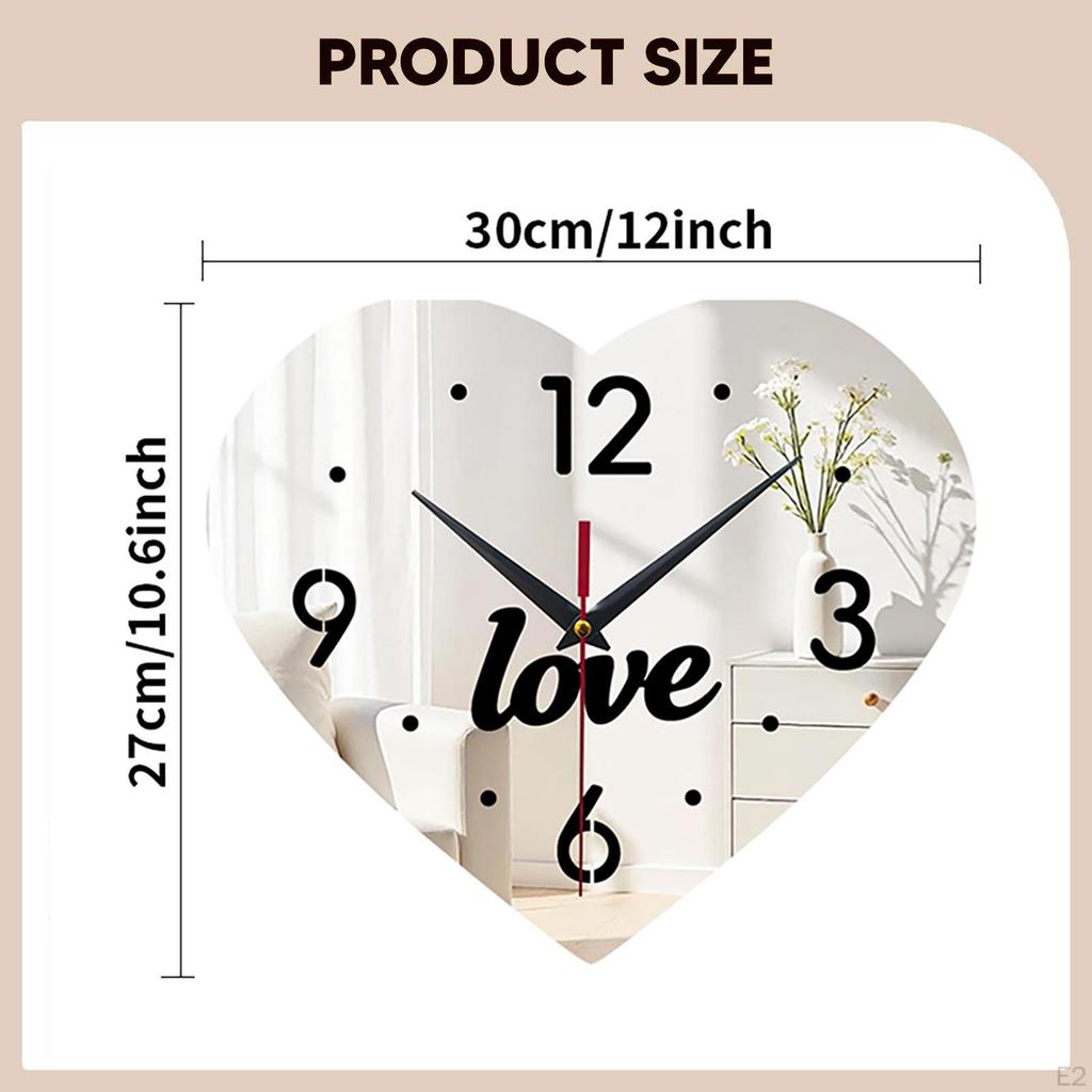 Wall Clock, Creative Decorative Clock for Bedroom, Living Room And Kitchen, Designed Made of