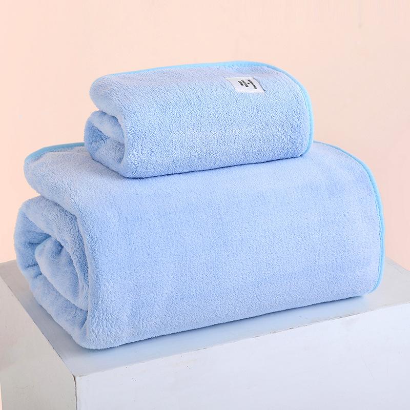 Coral Fleece Bath Towel Pineapple Grid Large Bath Towel Thickened Beach Towel of the Same Style Absorbent Household Adult Bath Towel