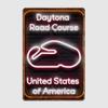 Daytona Road Course USA Racing Track Retro Metal Poster Sign Garage Club Custom Wall Decor Tin Room Decor Home Decor