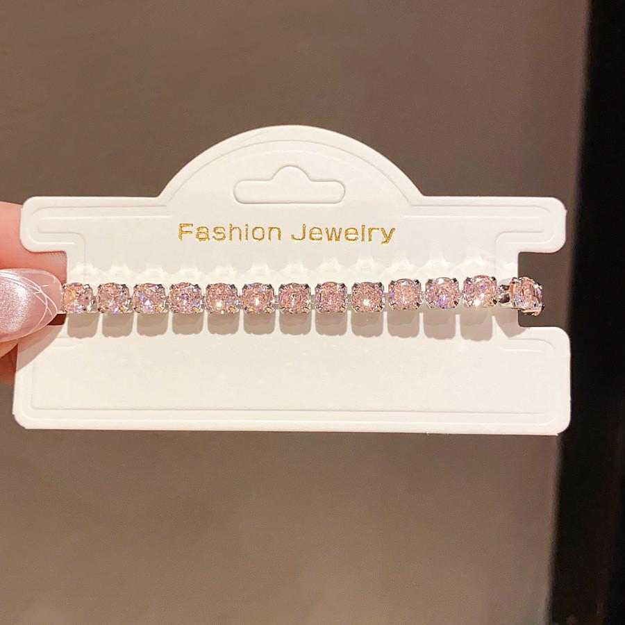 Geometric Zircon Square Link Bracelet For Women Elegant Fashion Gift For Her