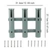 3 Tube Links Fishing Rod Holder Support Gift for Husband Equipment 3 Hole Fishing Rod Rack for Yacht Truck Garage Marine Boats