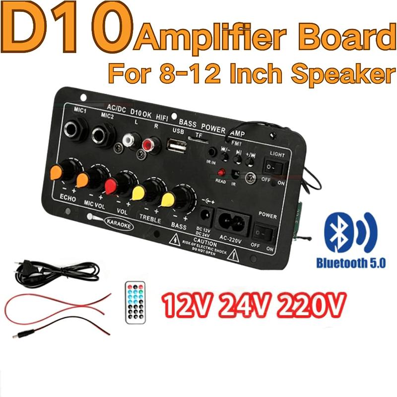 D30 D10 Amplifier 12V24V High Power Amplifier With Bluetooth With Digital Display Car Audio