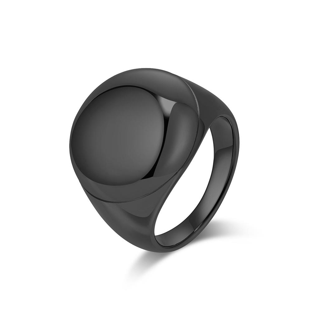 Ring für Herren, schlichte, glänzende Oberfläche, Titanstahl, Unisex, Hip-Hop-Paarschmuck, schwarz, personalisierte gestapelte Fingerringe für Männer