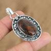 Mothers Day Deal Oval Natural Red Snakeskin Jasper Pendant 925 Sterling Silver