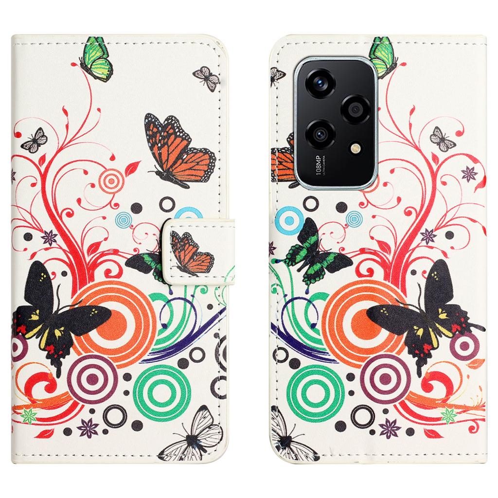 For Honor 200 Lite Case Pattern Printing Flip Leather Wallet Cover Cell Phone Accessory Wholesale