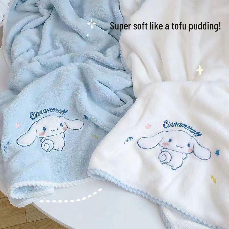 Cinnamoroll Bath Towel Set: Absorbent, Quick-Drying, Non-Shedding, Cute Two-Piece for Students and Girls.