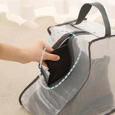 Boots Storage Bag Transparent PVC Mesh Zipper Closure Dustproof Moistureproof Protection Holder Bag for Women's Long Boots
