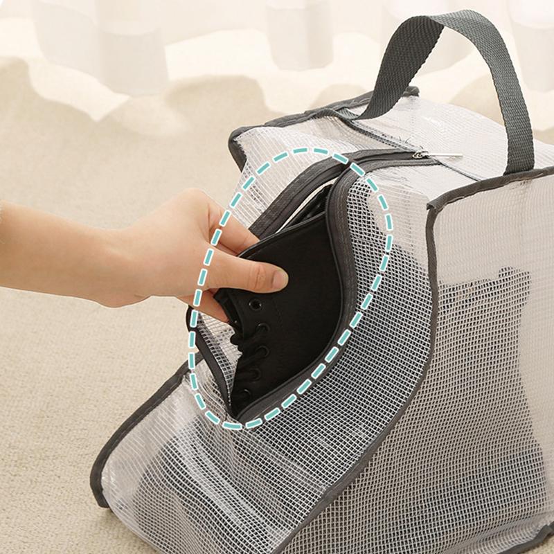 Boots Storage Bag Transparent PVC Mesh Zipper Closure Dustproof Moistureproof Protection Holder Bag for Women's Long Boots