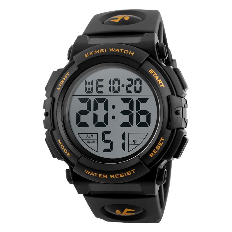 Jyullieoseu Skmei Große Zahlen Runde Urethan Sport Digitale Uhr 1258