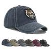 Unisex Washed Tiger Head  Cotton Retro Animal Baseball Caps Women Sun Hat Men Outdoor Fishing Hats Embroidered Gorros
