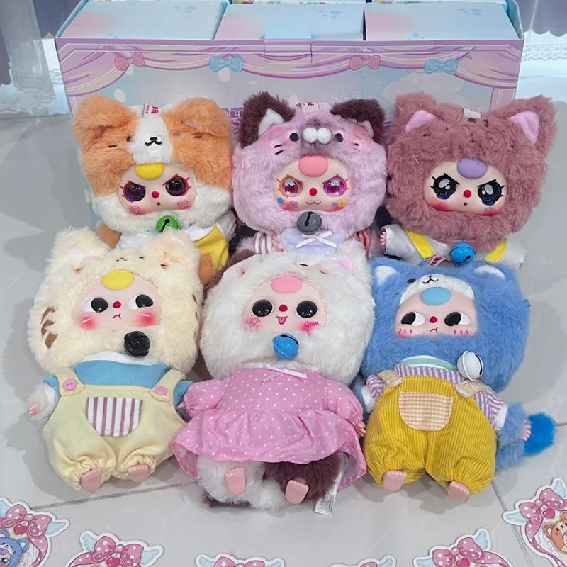 Kitten Wardrobe Plush Vinyl Blind Box Kawaii Backpack Pendant Anime Figure Mystery Box Room Ornaments Creative Gift