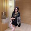 American Retro Cheetah Shawl Women's New Light Luxury Fashion Old Money Style High-end Scarf with Versatile Temperament