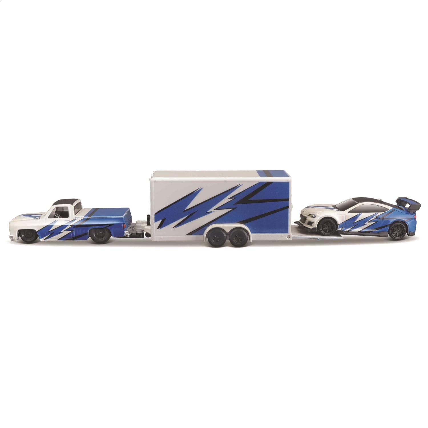 

Maisto Design Team Hauler Series Scale Diecast Model Car Chevrolet 1500 2019 Subaru BRZ 1/64 (1987 / Blue/White)