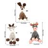 Multifunctional Interactive Dog Toy Plush Donkey Shape Teething Plush Toy Teeth Chewer Game Dental Care