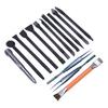 14 Pcs Electronics Repair Tool Kit Spudger Screen Breaker Brush Straight Bend Tweezers Set for Mobile Phone PCB Solder